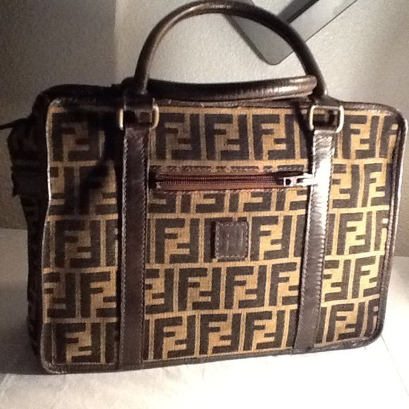 Fendi Handbags - Authentic FENDI Zucca Canvas/ Leather Brown